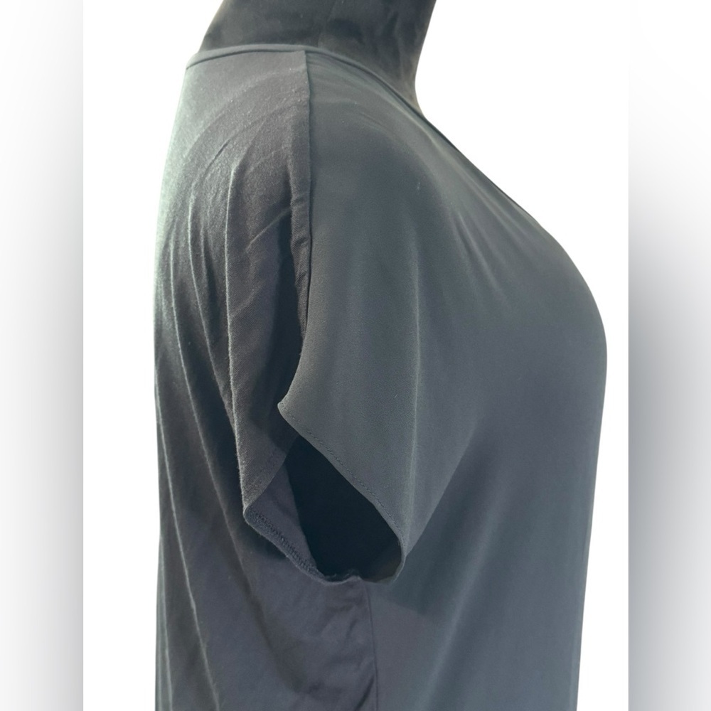 LOFT Black Cap Sleeve Relaxed Blouse - Picture 4 of 7